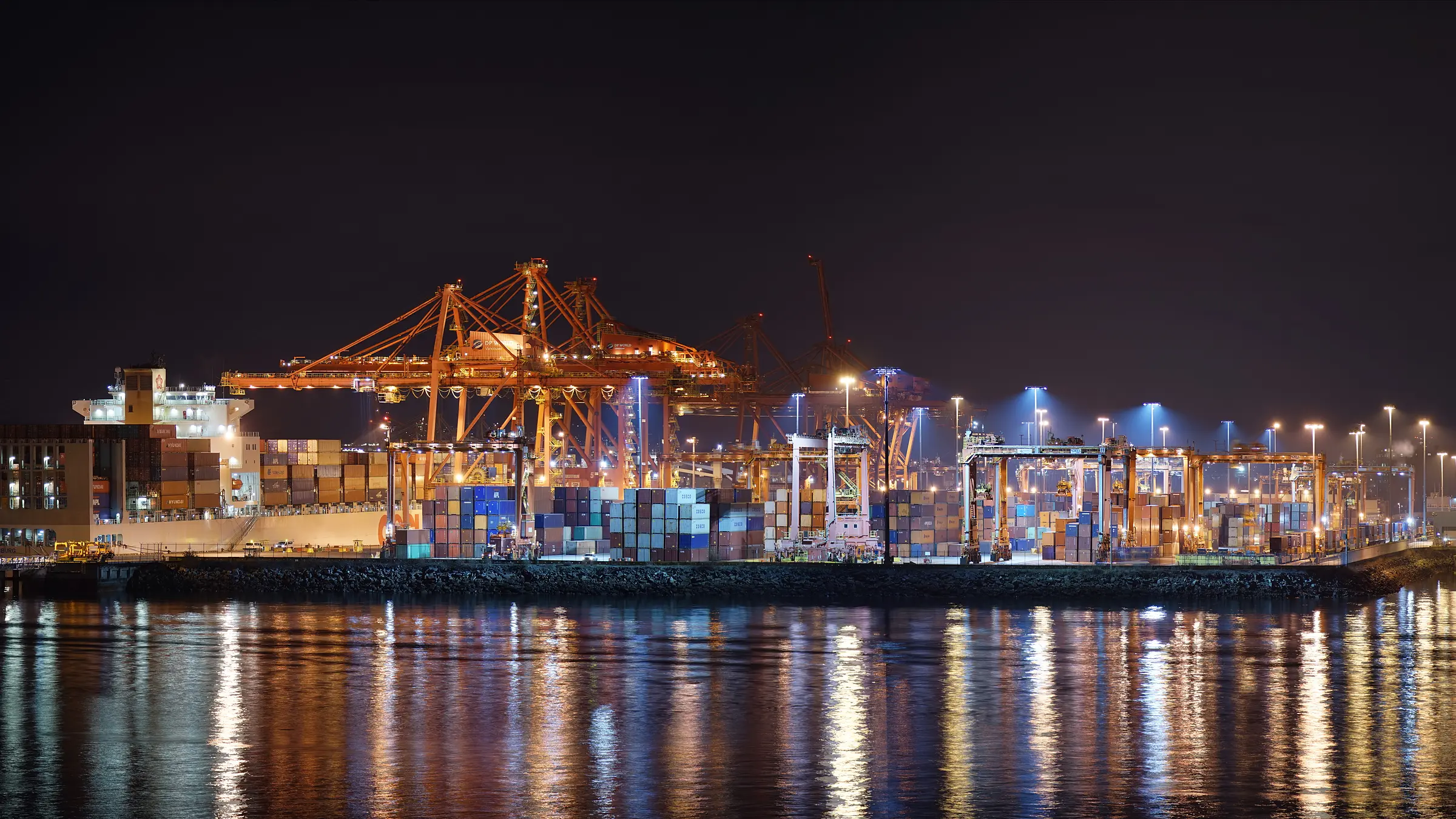 Illustrative still showing physical trade and logistics handling activity
